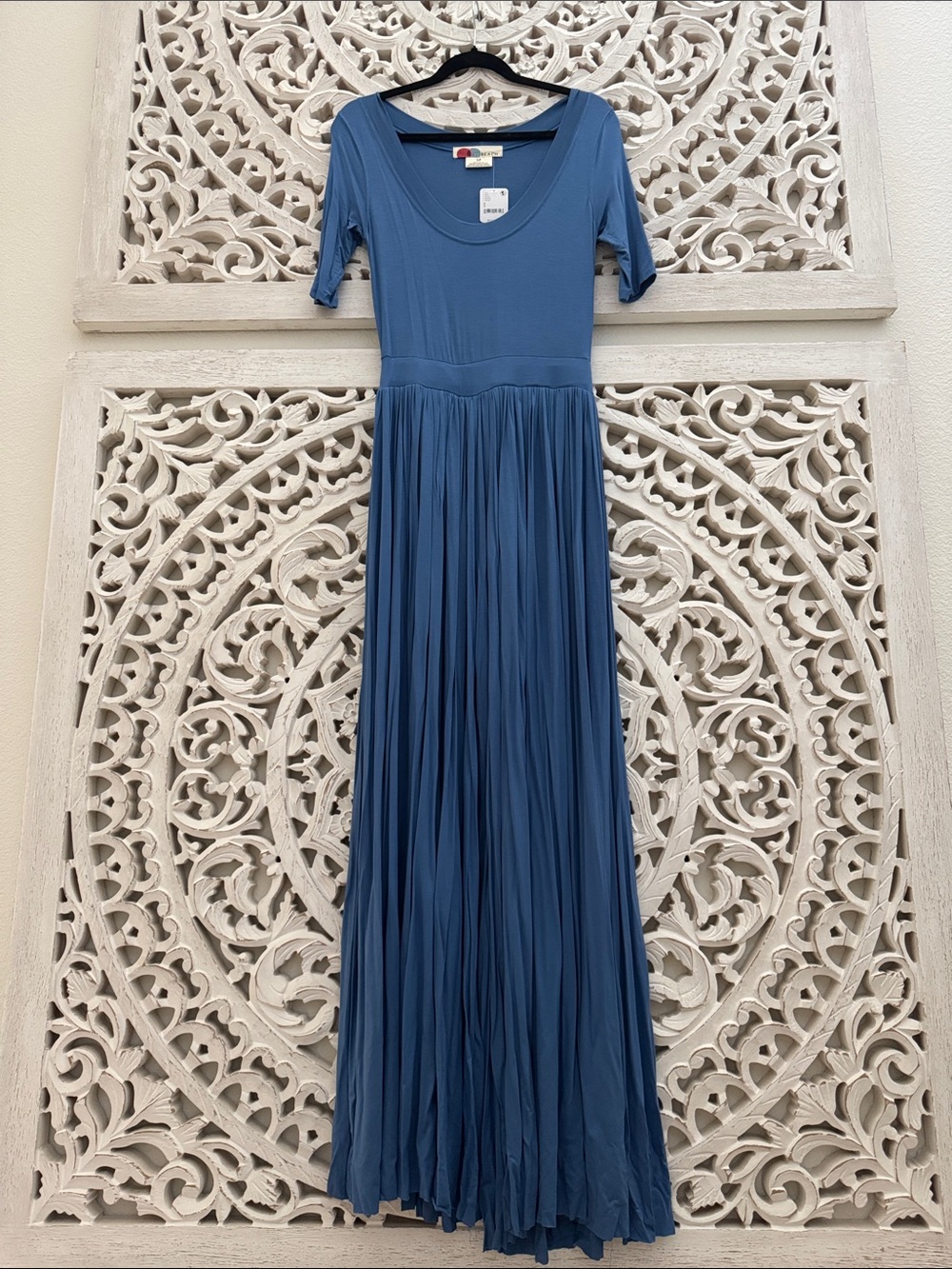 Free People Blue Scoop-Neck Jumpsuit